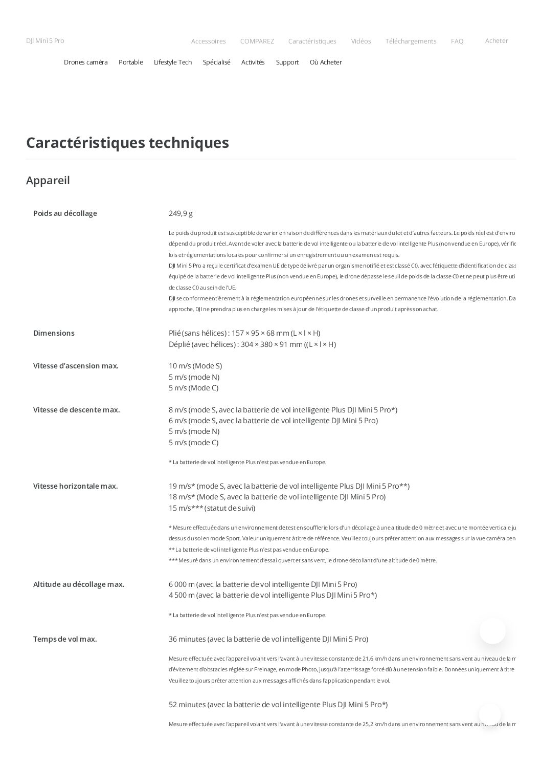 Drone léger 4k60 249g (classe C0) - DJI MINI 5 PRO – Image 4