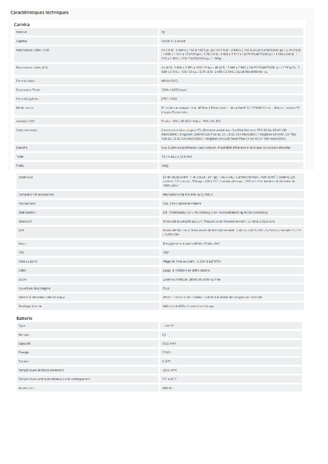 Caméra action UHD Kit Aventure - DJI OSMO ACTION 5 PRO ADVENTURE COMBO – Image 4